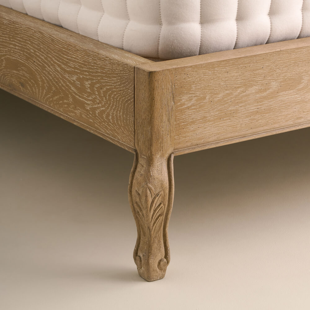 Chamonix Rattan Bed, Weathered Oak / Rattan, Double